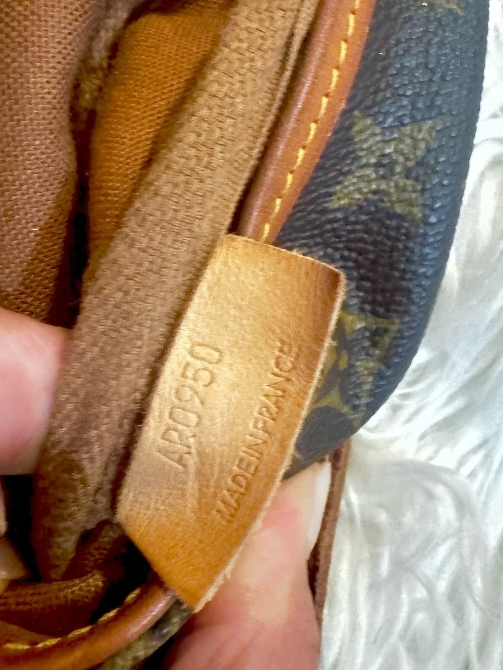 Louis Vuitton Brown Monogram Crossbody with Tan Trim